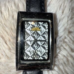 Ladies Louis Vuitton Vintage Watch Black‎ And White Needs New Battery